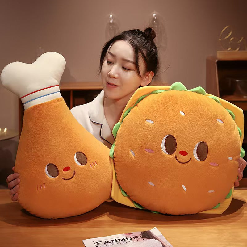 Hamburger Toast Pillow